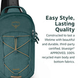 Osprey Quasar Shoulder Sling Bag - Everyday Crossbody Backpack with Laptop Sleeve, Bottle Pocket, & Phone Pocket, Black