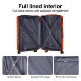 AAIVV 4 Piece Luggage Set Expandable ABS Travel Suitcase Set TSA Lock Hardshell Durable Lightweight Traveling Luggage Sets Gift for Back to School (Orange, 28in26in20in13in)
