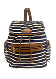 Madden Girl MG Jersey Flap Backpack, Navy/White
