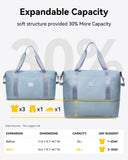 LUGGEX Travel Bags for Woman, Expandable Weekender Carry On Bag, Overnight Tote Bag for Sport Gym Hospital, 11.8x15.7x8.7 Inch