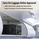VATILIN 20 Inch Aluminum Frame Carry On Luggage 22x14x9 Airline Approved with Spinner Wheels,Zipperless Hard Shell Small Rolling Suitcases with TSA Approved USB Port,Cup & Phone Holder,Black