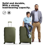 Nazhura Luggage Set, 3-Piece Hardside Suitcase Set, 20-inch Carry On, 24-inch, 28-inch Luggage (Oliver Green)