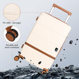 Maungti Luggage Sets, 2 Piece Suitcase set with wheels Tsa Lock 20/24 inchi Hardshell Waterproof Travel Suitcases luggage for Women/Men/Family (White)