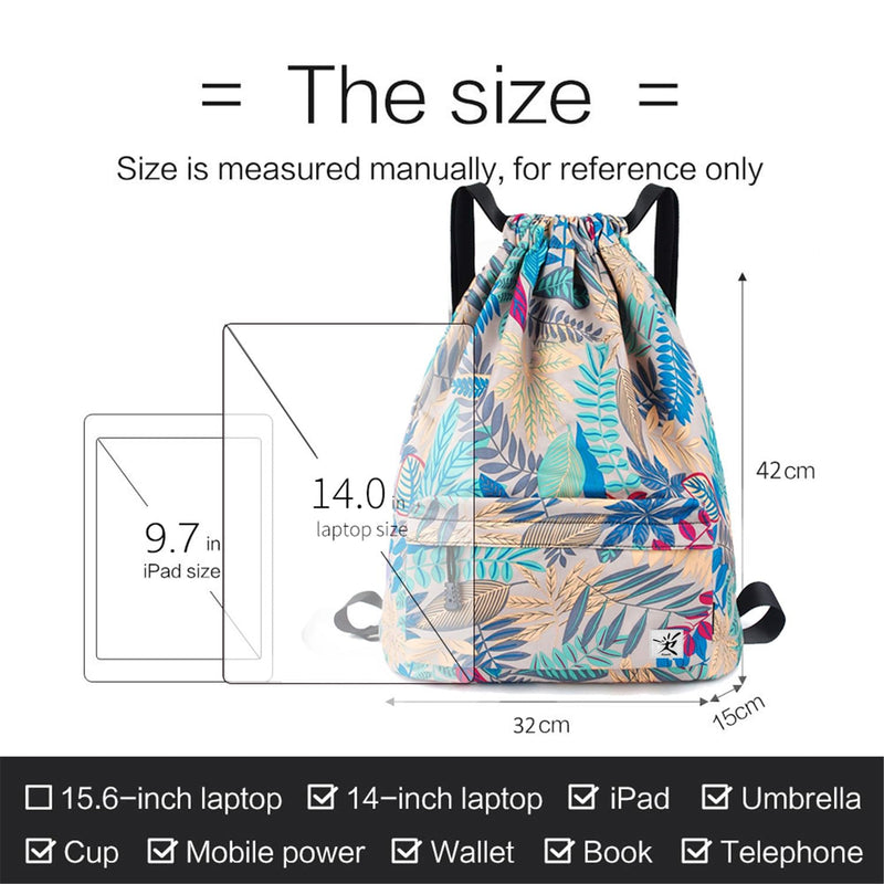 Risefit Waterproof Drawstring Bag, Gym Bag Sackpack Sports Backpack for Men Women