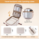 LOVEVOOK 40L Travel Backpack for Women,Carry on Luggage Backpack Flight Approved with 3 Packing Cubes,Waterproof Personal Item Travel Bag fits 17 Inch Laptop,Overnight Weekender Business Daypack