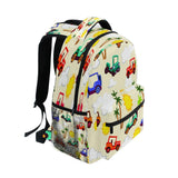 hezely Colorful Jeeps School Backpack Bookbags, Athletic Student Laptop Book Bag,Backpack with Side Pockets for Travel, Hiking, Camping
