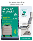 BAGSMART Underseat Carry on Luggage with Wheels, Soft Small Travel Luggage with PVC Wet/Dry Pockets, Lightweight Soft Personal Item Suitcase for Short Trip,Camer