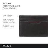 TUMI - Delta Money Clip Card Case Wallet - RFID Blocking Wallet for Men - Premium Leather - Pockets & Card Holder - Black
