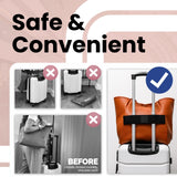 Trolley Strap Carryon Luggage Strap Over Suitcase Handle for Attaching Carryon Bag Travel Accessories TSA Approved Carry-On Add a Bag Belt Sleeve for A Tote Backpack Purse (Black on Black)