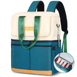 Scothen Backpack Cooler with Double Decker & 12 Ice Packs- Keeps 36 Cans Cold for Up to 8 Hours- Waterproof & Leak Proof Insulated Cooler Backpack- Stylish Cooler Bookbag for Women Travel Work Beach