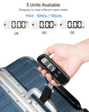 LUGGEX Luggage Scale 1 Pack + TSA Cable Lock Bundle 4 Pack, Travel Essentials Kit (Black+Blue)