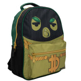 Fortnite Big Dill Backpack for Boys & Girls, 16 Inch Nylon Twill Big Face Schoolbag withMetal Fortnite Zipper Pull, Green