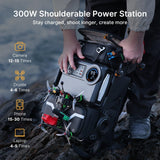 COALAX Lancer 300 Modular Waterproof Outdoor Camera Backpack with Portable 300Wh Power, Exoskeleton Design, Magic Arm for Lighting & Recording, Professional DSLR/SLR Camera Bag for Photography, Black