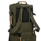 Bric's X-Travel Montagne Backpack 16 Inch, Water-Resistant Recycled Nylon Carry-On Daypack with Compression Straps, Padded Backpanel, Laptop Sleeve and Luggage Pass-Through - Olive