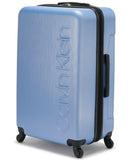 Calvin Klein Women's Hard Side Upright Luggage Spinner Light Weight Suitcase, Forever Blue, Large