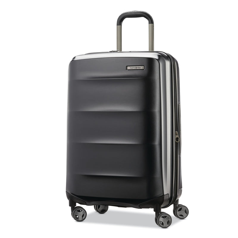 Samsonite Octiv Lightweight Hardshell 24-Inch Medium Checked Luggage -Durable Impact Resistant, 360° Aero Trac Spinner Wheels, Adjustable Telescopic Handle, Expandable, TSA Approved Lock - Black
