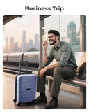 BAGSMART Carry On Luggage 22x14x9 Airline Approved with Spinner Wheels,Lightweight 20 Inch Luggage with TSA Lock,Expandable Hard Shell Carry On Suitcases for Men Women,Black