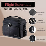 Ricardo Beverly Hills Flight Essentials Small Cooler, Durable Ballistic Nylon Fabric, Water and Stain Resistant, Top Dry-Storage and Cold-Holding Compartment, Washable Food-Grade Lining, 7.5-Inches