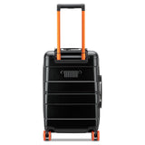 Jeep JH002B Hardside Expandable Luggage with Spinner Wheels, Black, Carry-On 19 Inch