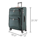 Ricardo Beverly Hills Montecito 3.0 Softside Luggage Collection – Expandable Suitcases with Wheels and TSA Lock, 25" Medium Check-in, Hunter Green