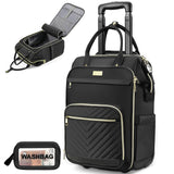 Star Cloud Rolling Backpack for Women,Dual-Opening Carry On Backpack with Wheels,Wheeled Laptop Backpack with Lock,USB & Type-C Charging Port, Softside Roller Backpack for Travel College Business Work