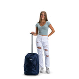 High Sierra Freewheel Pro Wheeled Laptop Backpack Bookbag for Travel or Work with Rotating Handle and Padded Laptop Sleeve, True Navy