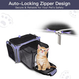 BAGLHER Cat Carrier Bag,Airline Approved Pet Carrier Soft Side Pet Travel 5 Sides Open Doors 3 Sides Expandable Foldable Dog Carrier with Fleece Pad