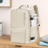 Large Travel Gym Backpack Women Carry On Backpack Flight Approved Hiking Waterproof Rucksack Casual Daypack Laptop bags airplanes Shoes Compartment Personal Item Travel Weekender Bag Essentials Beige
