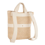 Roxy Woven Straw Backpack | Travel | Vacation | Lightweight | Natural Materials | Eco Friendly, Sunny Stash - Hibiscus Hype