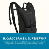 CamelBak Ambush Tactical Hydration Backpack with 100oz/3L Mil Spec Crux Reservoir Bladder - MOLLE, Black