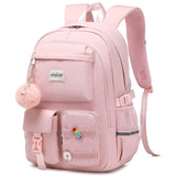 abshoo Big Student Laptop Backpack For College Women Middle High School Teen Girls Bookbag Travel Daypack (Pink)