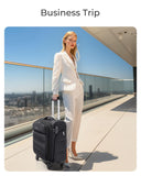 BAGSMART Underseat Carry on Luggage with Wheels, Soft Small Travel Luggage with PVC Wet/Dry Pockets, Lightweight Soft Personal Item Suitcase for Short Trip,Camer