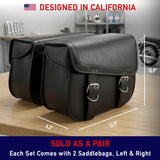 Nomad Universal Motorcycle Saddlebags – Large Quick-Easy Throw Over Bags for Cruiser, Chopper, Touring – Heavy Duty saddle bags, Waterproof, Secure Lock, Durable Storage Side Bags for Bikers