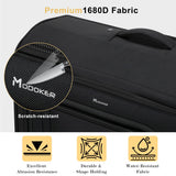 Modoker Rolling Garment Bag With Wheels, Large SoftSided Spinner Luggage for Travel, Convertible Hanging Suitcase For Men Women,Garment Bag With Laptop Compartment,Suit Bag,Black