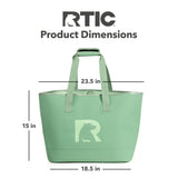 RTIC Ultra-Tough Tote Bag, Waterproof for Beach, Pool, Towel, Grocery, Shopping, Camping, Picnic, Travel, Boat, Heavy-Duty, Puncture Resistant, Large, Sage