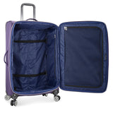 Traveler's Choice Lares Softside Expandable Luggage with Spinner Wheels, Purple, Checked 30-Inch