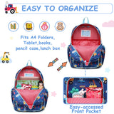 VASCHY Toddler Kids backpacks, Cute Lightweight Water Resistant Preschool Kindergarten Daypack SchoolBag Boolbag for Boys Construction Cars