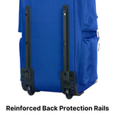 Olympia U.S.A. 33 inch Jumbo Size 8 Pockets Wheeled Rolling Duffel Bag Water Resistant Luggage Lightweight Travel Suitcase with Retractable Handle