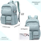 Lohol Water Resistant Backpack with Multifunctional Pockets for Teens, Durable Bookbag fits 15.6 inch Laptop for School Travel College, 25L (Blue)