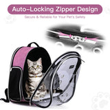 BAGLHER Cat Carrier Backpack Bubble - Fit Up to 18 Lbs - Airline-Approved Dog Backpack Carrier for Small Pets Puppies Dogs Bunny, Space Capsule Dog Carrier Backpack for Travel Outdoor Hiking, Pink