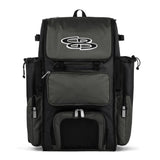 Boombah Superpack Bat Pack - Backpack Version (no wheels) - Holds up to 4 Bats - For Baseball or Softball BPSPC23 Black/Charcoal