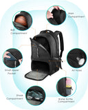 BROTOU Basketball Backpack, Large Basketball Bag with Shoes and Ball Compartment, Soccer Backpacks for Football/Volleyball (Black)