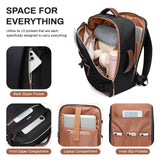 GOLF QUALITY Travel Backpack for Women - Carry On Travel Laptop Backpack,Personal Item Travel Bag Waterproof Large Casual Daypack Backpack for Business Trip Weekender,17.3Inch,Black