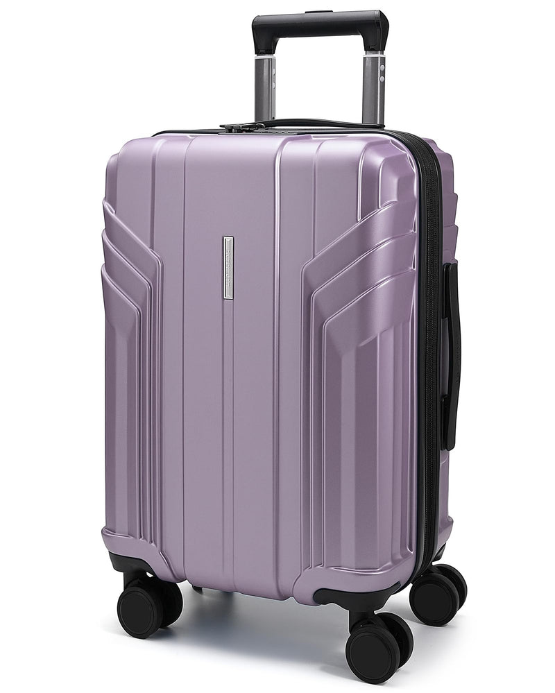 BAGSMART Expandable Carry On Luggage 22x14x9 Airline Approved, 20 Inch Travel Luggage with Spinner Wheels, Lightweight Hard Shell Suitcase Carry on Lavender Purple