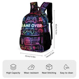 KOYI Neon Video Game Backpack for Boys, 16.5" Gaming School Backpack