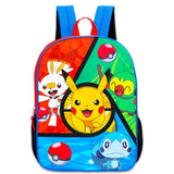 Pokemon Backpack for Boys - Bundle with 16" Backpack Featuring Pikachu, Scorbunny, Grookey, Sobble Plus Water Bottle, Stickers, More | Pokemon School Bag for Kids Set