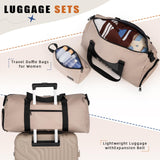 Eeeza Luggage Sets 5 Piece Suitcase with ABS Hard Shell Lightweight TSA Lock and Double Rotatable Detachable Wheels(Gray,20"/24"/28"/DB/TB)