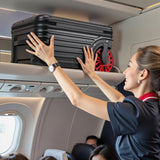 ROPLUS Extra Large Wheels Carry On Luggage Hard Shell Suitcase Top Opening Hardside Travel Luggage with TSA Lock (Black, 21-Inch)