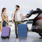 Kono 24 Inch Luggage Suitcase with Spinner Wheels TSA Lock Lightweight PC+ABS Hardside Medium Checked Luggage Durable Rolling Suitcase Purple