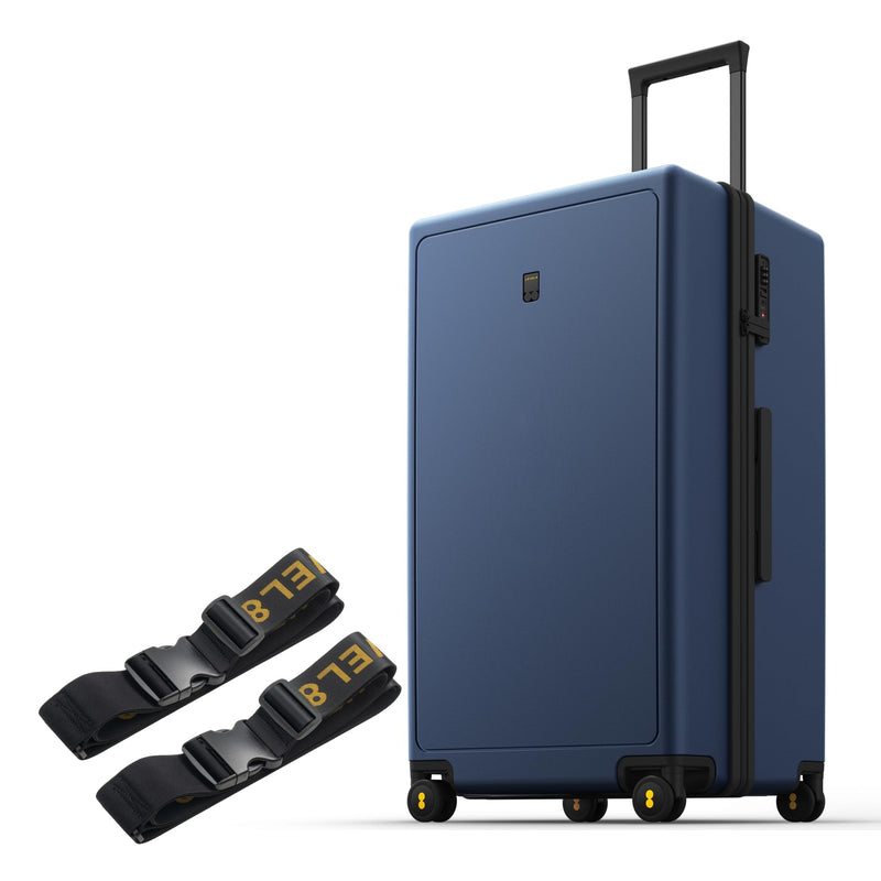 LEVEL8 Luminous 28 Inch Trunk Luggage with Luggage Straps